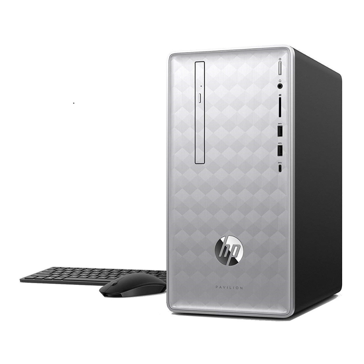 HP Pavilion 590 Desktop PC, Intel Core i7-9700, 16GB RAM, 1TB HDD + 128GB SSD, Radeon Graphics 4GB, Windows 10 (Certified Refurbished)