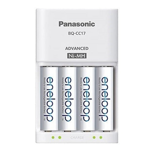 Panasonic Eneloop Rechargeable AA Ni-MH Batteries (4-Pack) with Charger