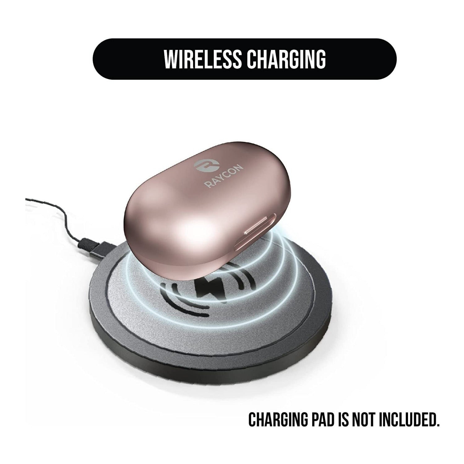 Raycon The Everyday Bluetooth Splash Resistant IPX6 Wireless Earbuds (Rose Gold)