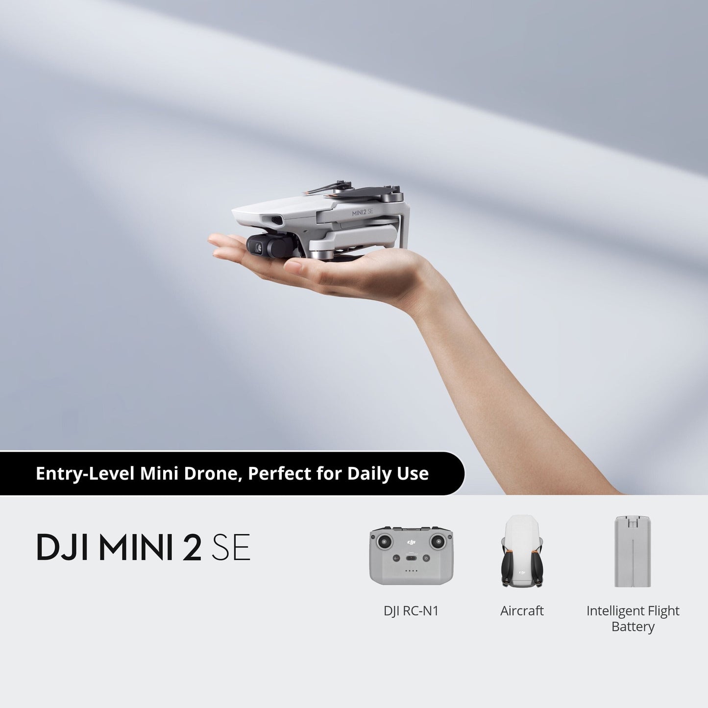 DJI Mini 2 SE Drone Flight Kit with Case, LED Light Flash, Propellers (2-Pairs), and 128GB MicroSDXC