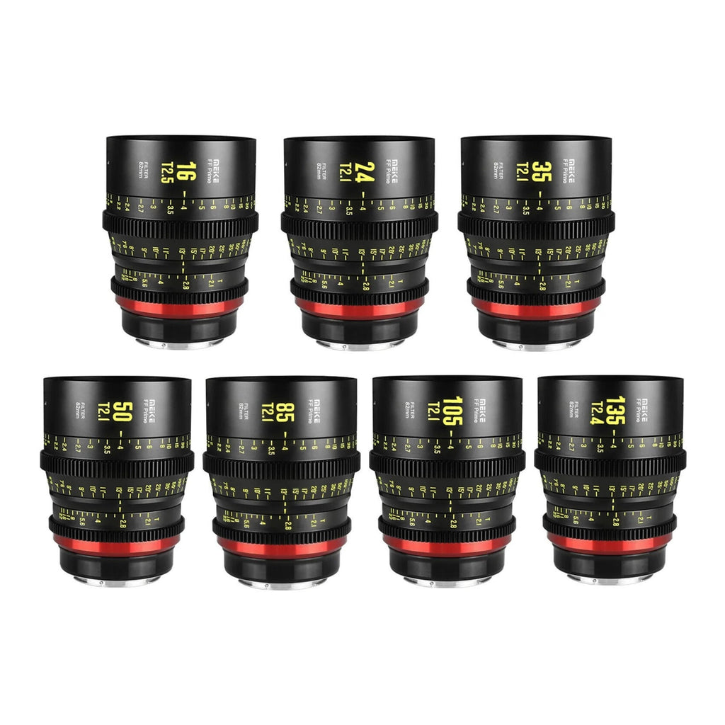 Meike Full-Frame Prime Cine 7-Lens Kit with Hard-Shell Case (ARRI PL)