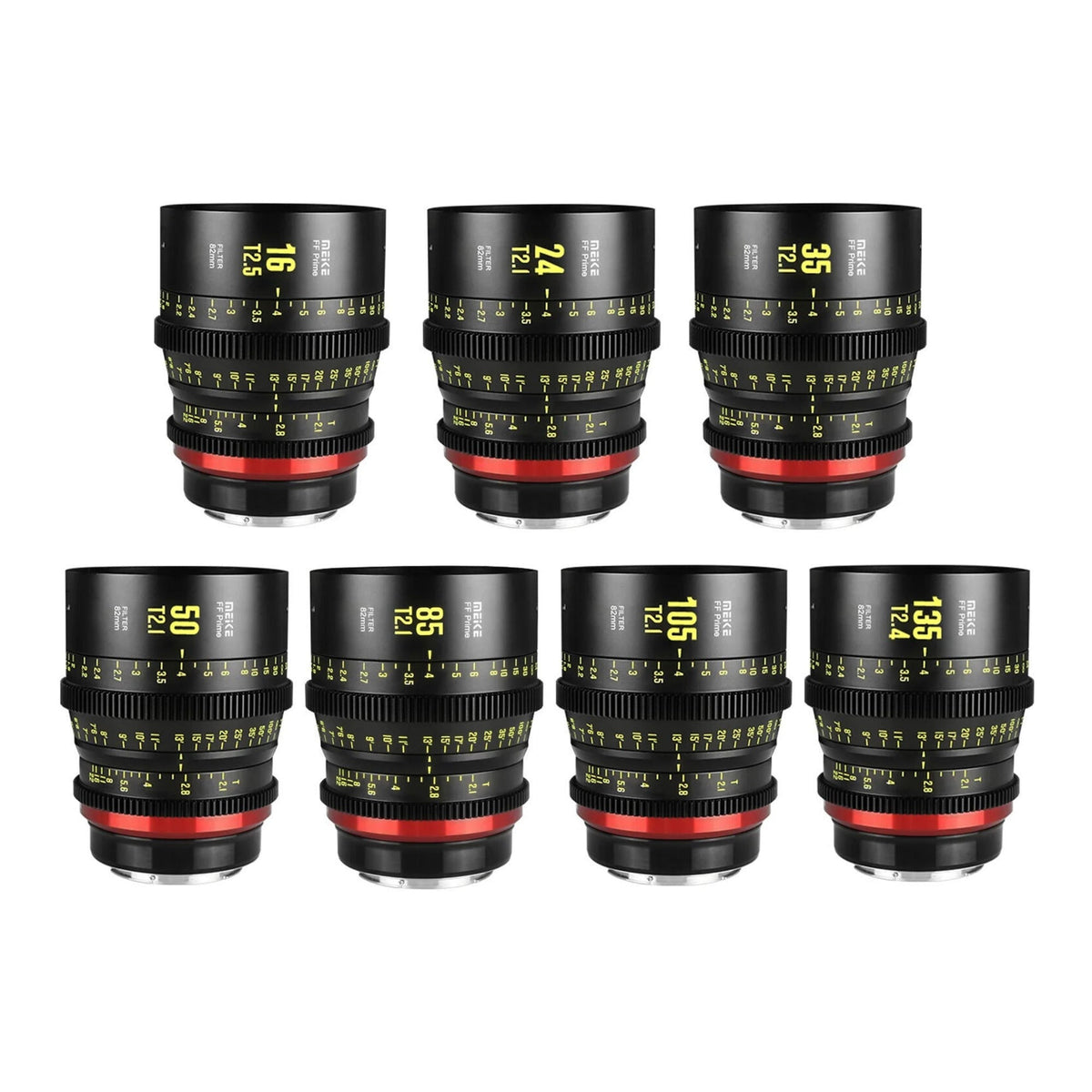 Meike Full-Frame Prime Cine 7-Lens Kit with Hard-Shell Case (ARRI PL)