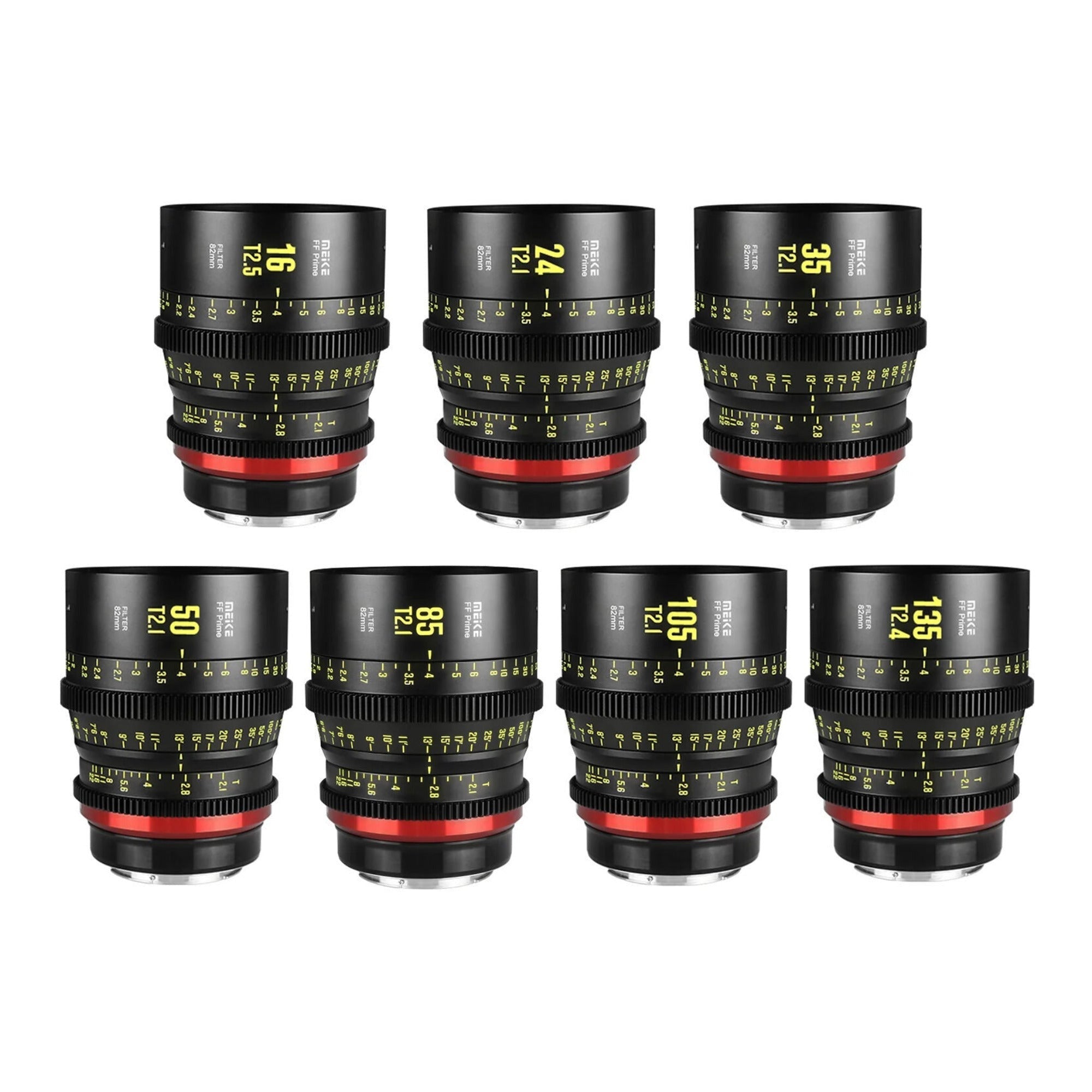 Meike Full-Frame Prime Cine 7-Lens Kit with Hard-Shell Case (ARRI PL)