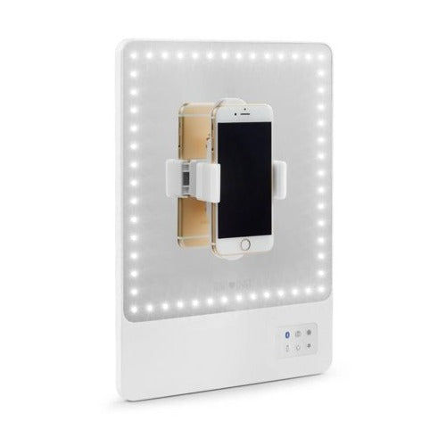 Glamcor RIKI LOVES RIKI RIKI SKINNY Portable 13 x 9.5-Inch Vanity Mirror (White)