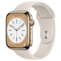 Apple Watch Series 8, 41mm GPS + Cellular (Gold Stainless Steel Case) (Certified Refurbished)