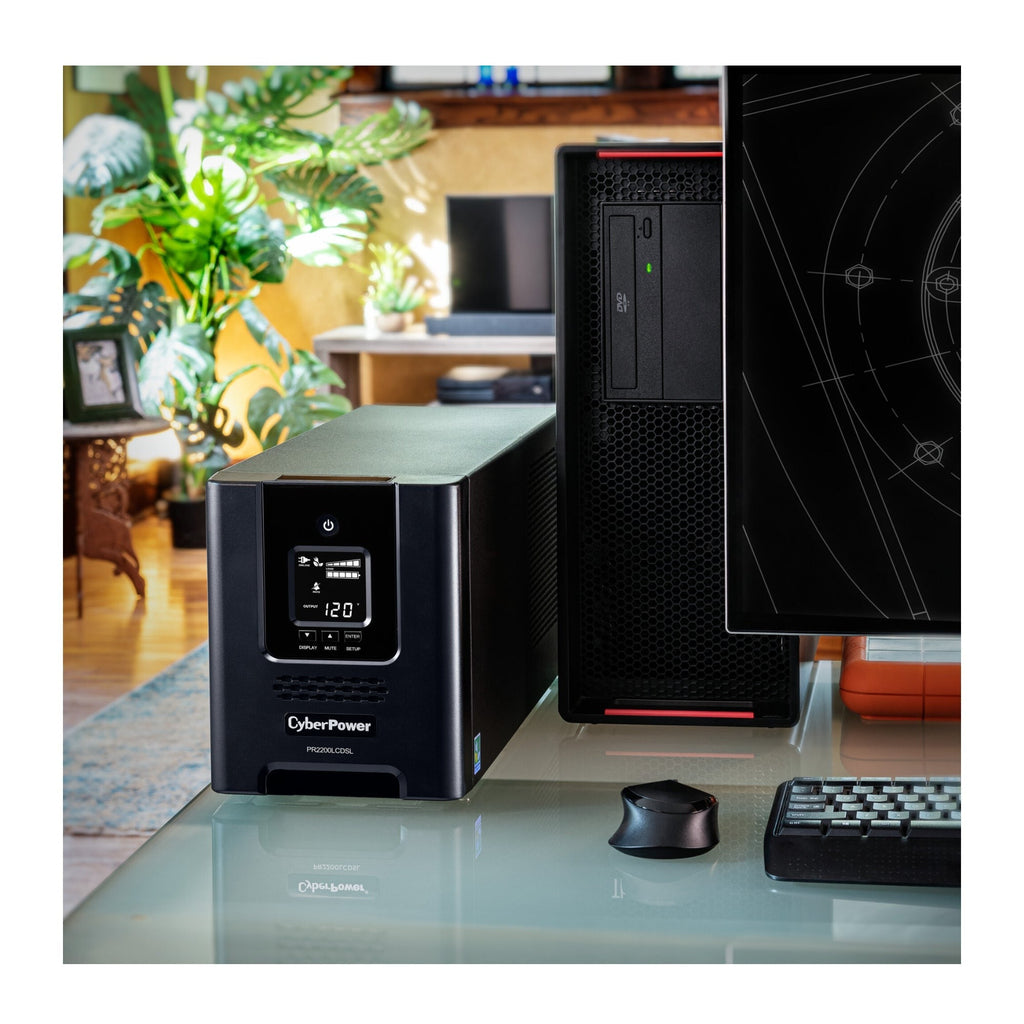 CyberPower PR2200LCDSL Smart App Sinewave Mini-Tower UPS System (2070VA/1980W)