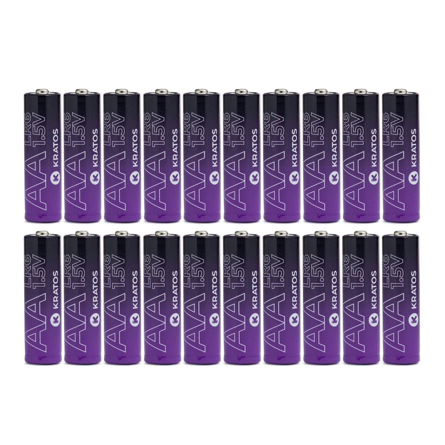 Kratos Power High-Performance Ultra Alkaline AA Batteries (20-Pack)