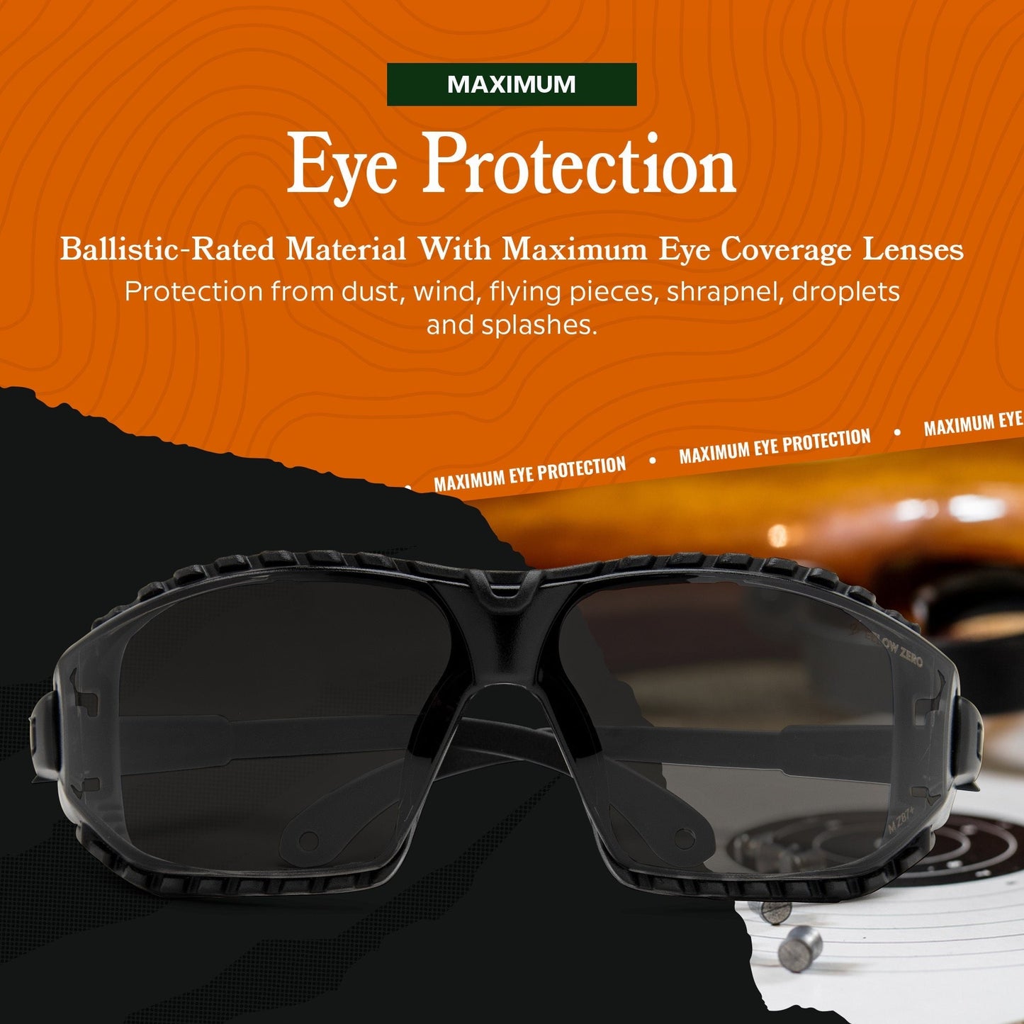 Below Zero Hearing Protection and Safety Glasses Case and Ba Glasses