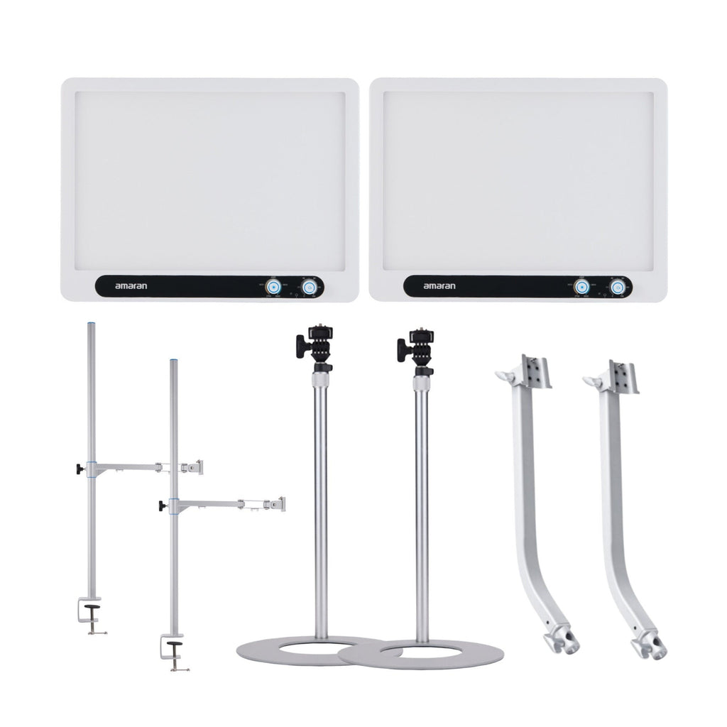 Amaran Verge Edge-Lit LED Panel Light (White, US) with Accessories Bundle