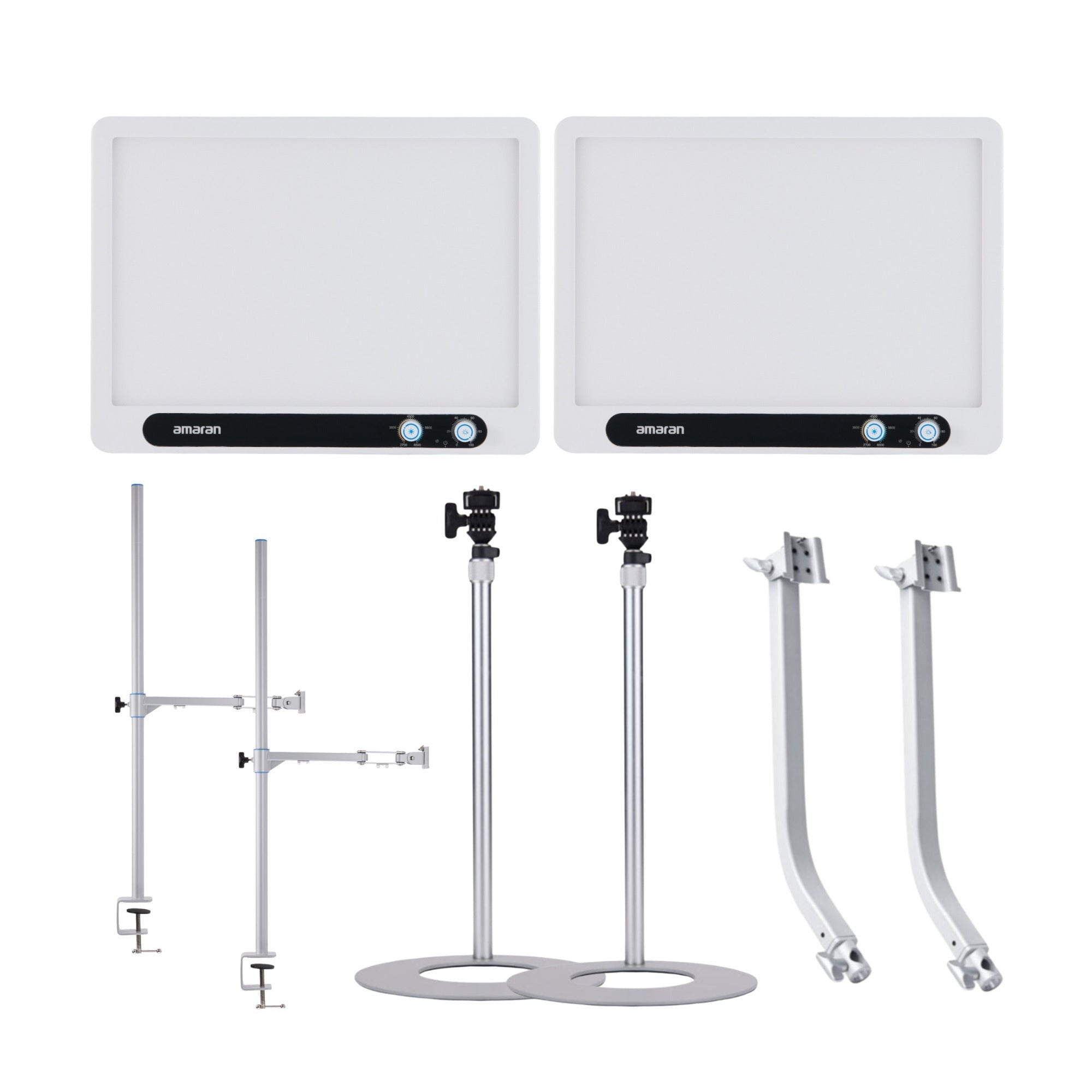 Amaran Verge Edge-Lit LED Panel Light (White, US) with Accessories Bundle