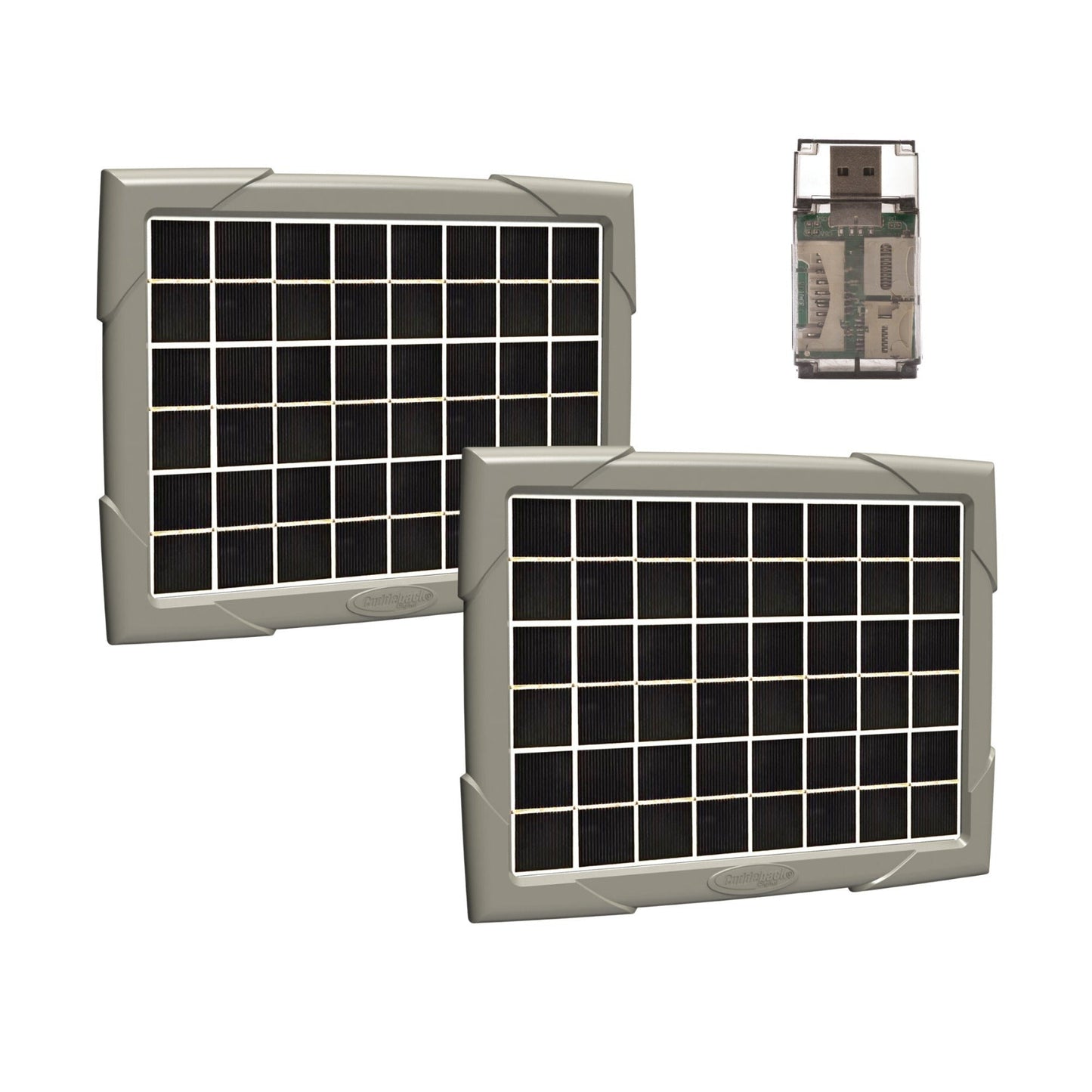 Cuddeback Solar Power Bank - High-Capacity Charger with Card Reader (2-Pack)