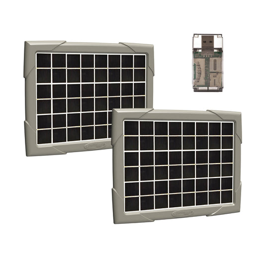 Cuddeback Solar Power Bank - High-Capacity Charger with Card Reader (2-Pack)