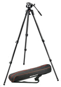 Manfrotto 500 Fluid Head and 535 3 Section Tripod With Carrying Bag