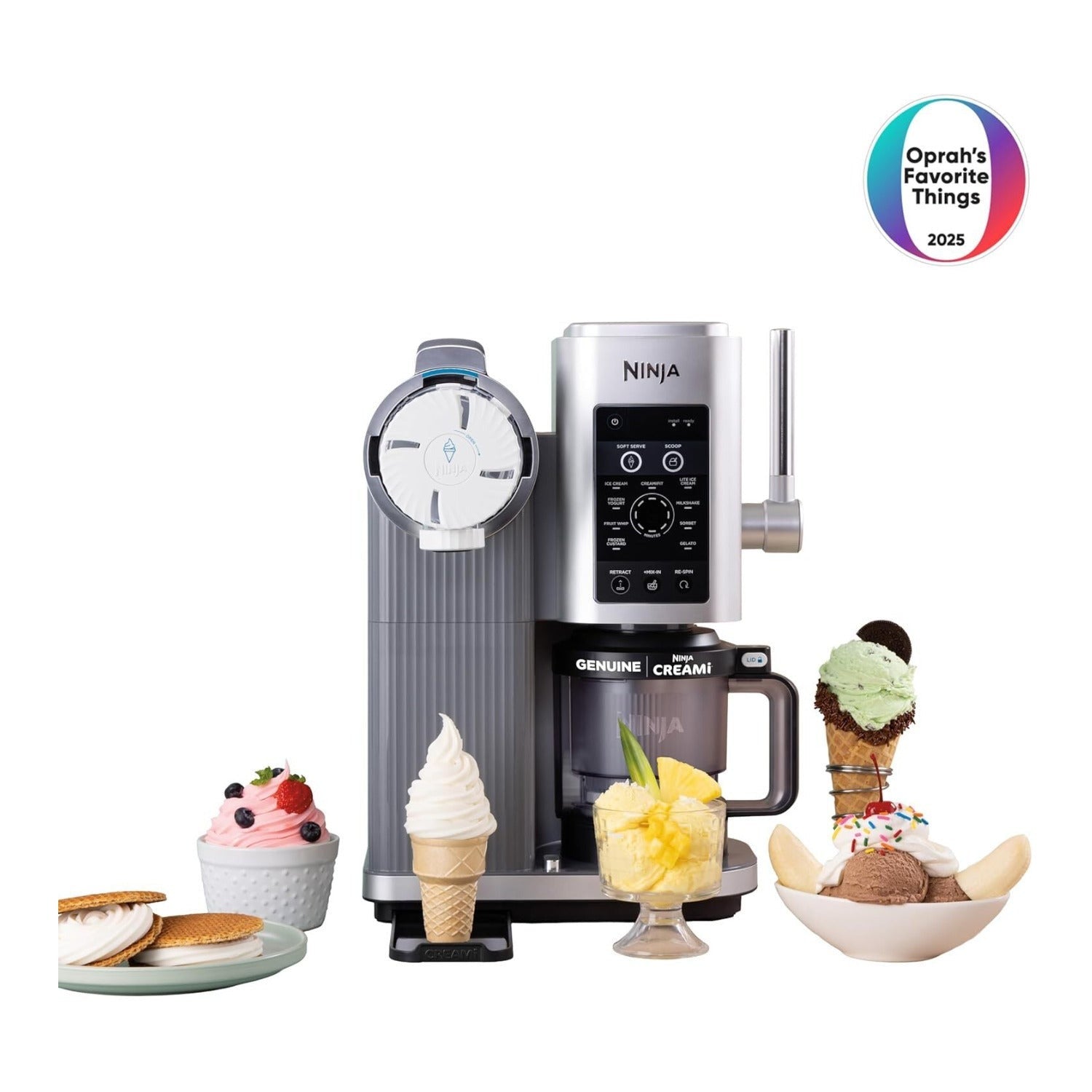 Ninja CREAMi NC701 13-in-1 Scoop and Swirl Ice Cream Maker (Silver)