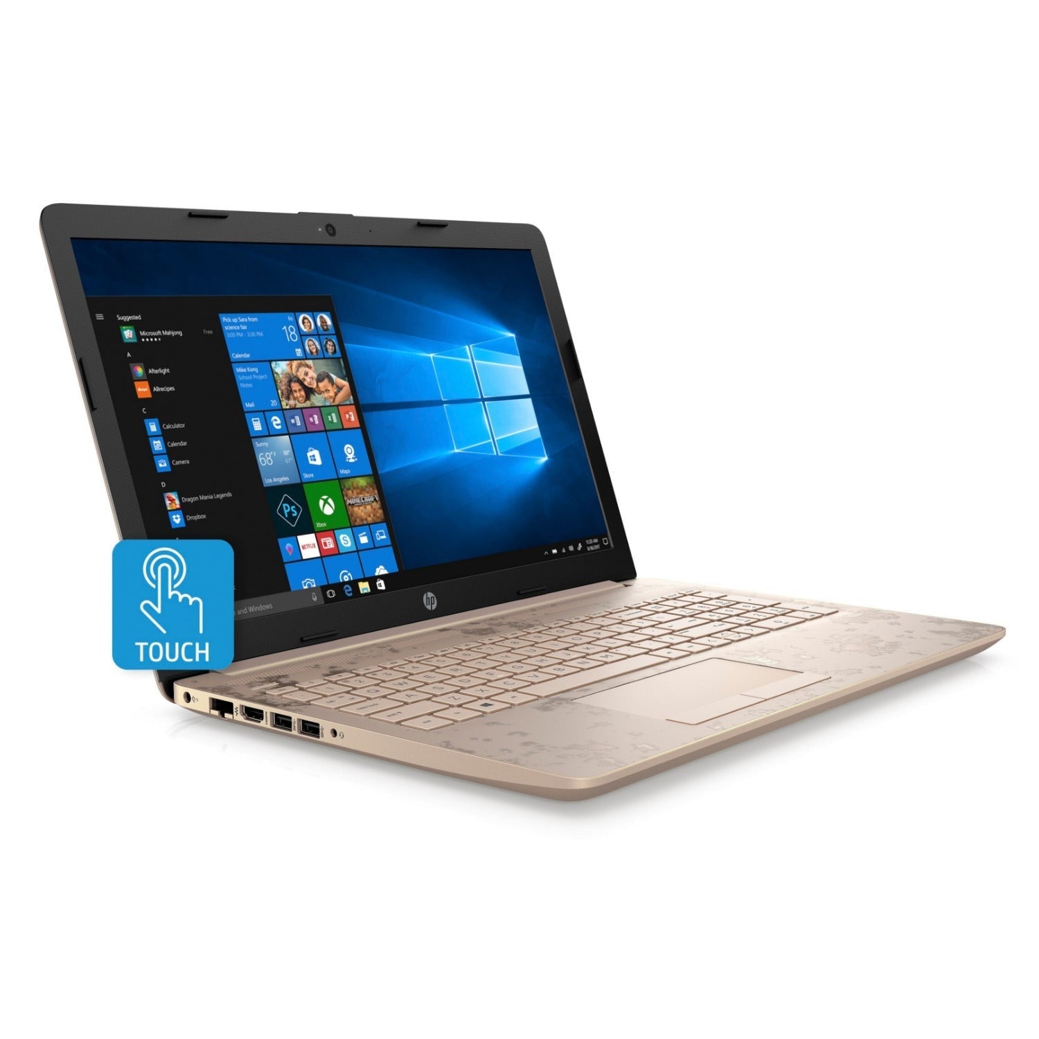 HP Laptop, 15.6" HD Touch, Intel Core i5-8250U, 8GB RAM, 1TB HDD, Microsoft 365 Personal 1-Year (Pale Rose Gold) (Certified Refurbished)