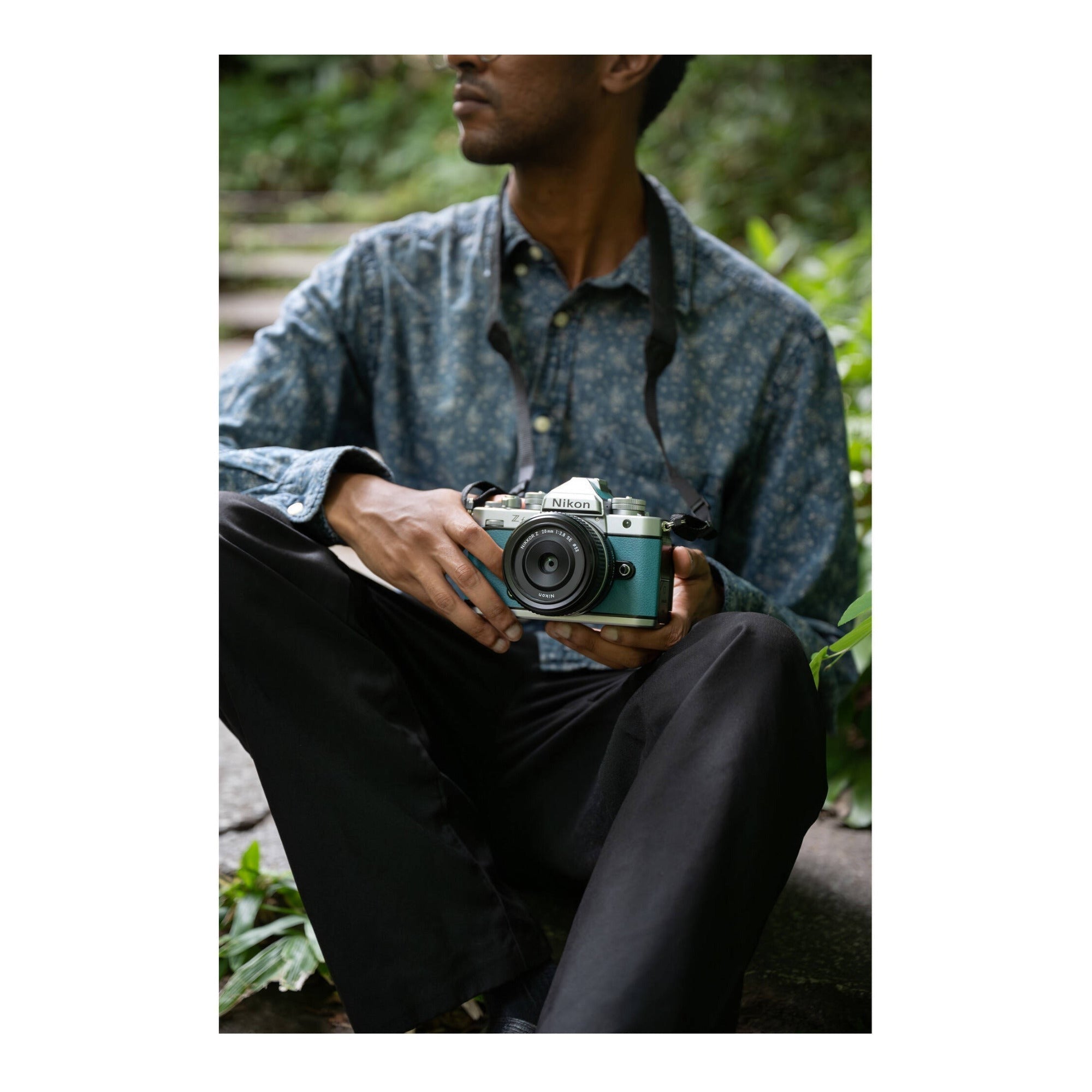 Nikon Zf Mirrorless Camera (Body Only) with 24.5MP FF BSI CMOS Sensor (Silver and Teal Blue)