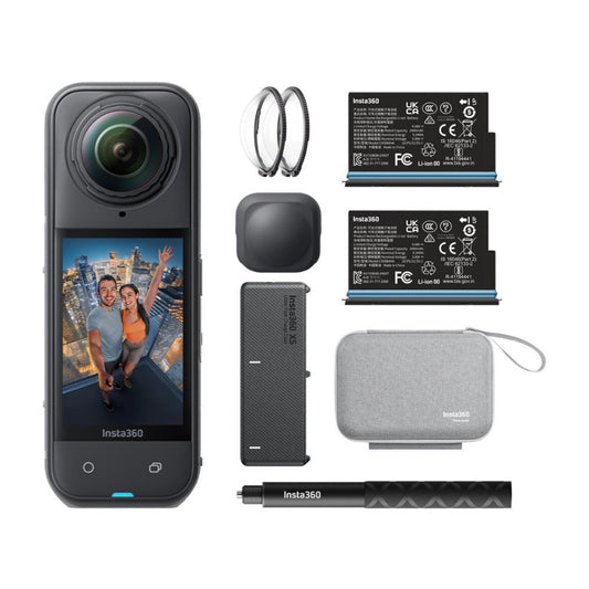 Insta360 X5 8K30 360 Degrees Action Camera with AI Stabilization Bundle (Black)