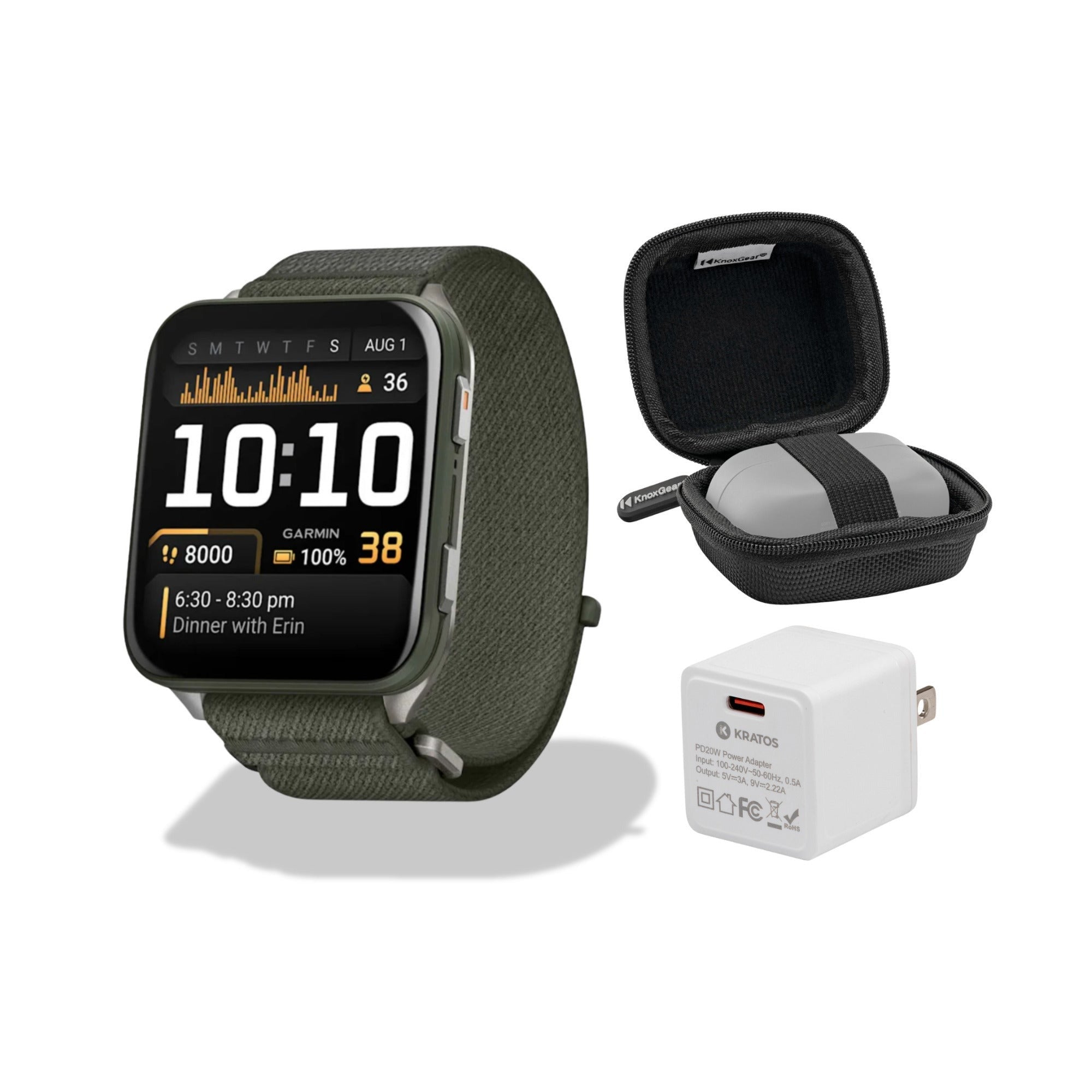 Garmin Venu X1 Moss with Titanium Caseback and Moss ComfortFit Band Bundle