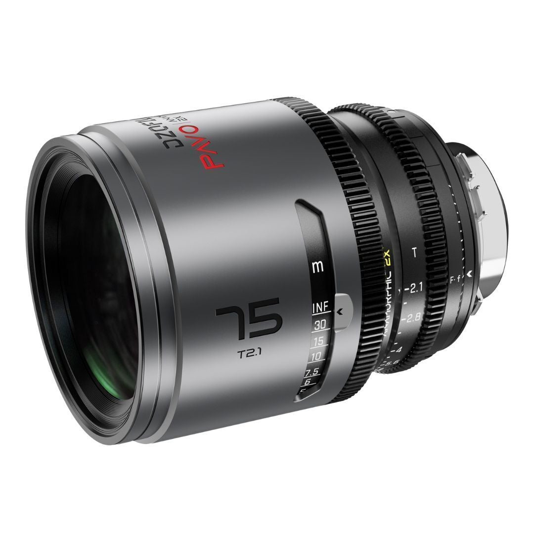 DZOFilm Pavo 75mm T2.1 2x Anamorphic Lens with PL or EF Mount (Space Gray and Black)