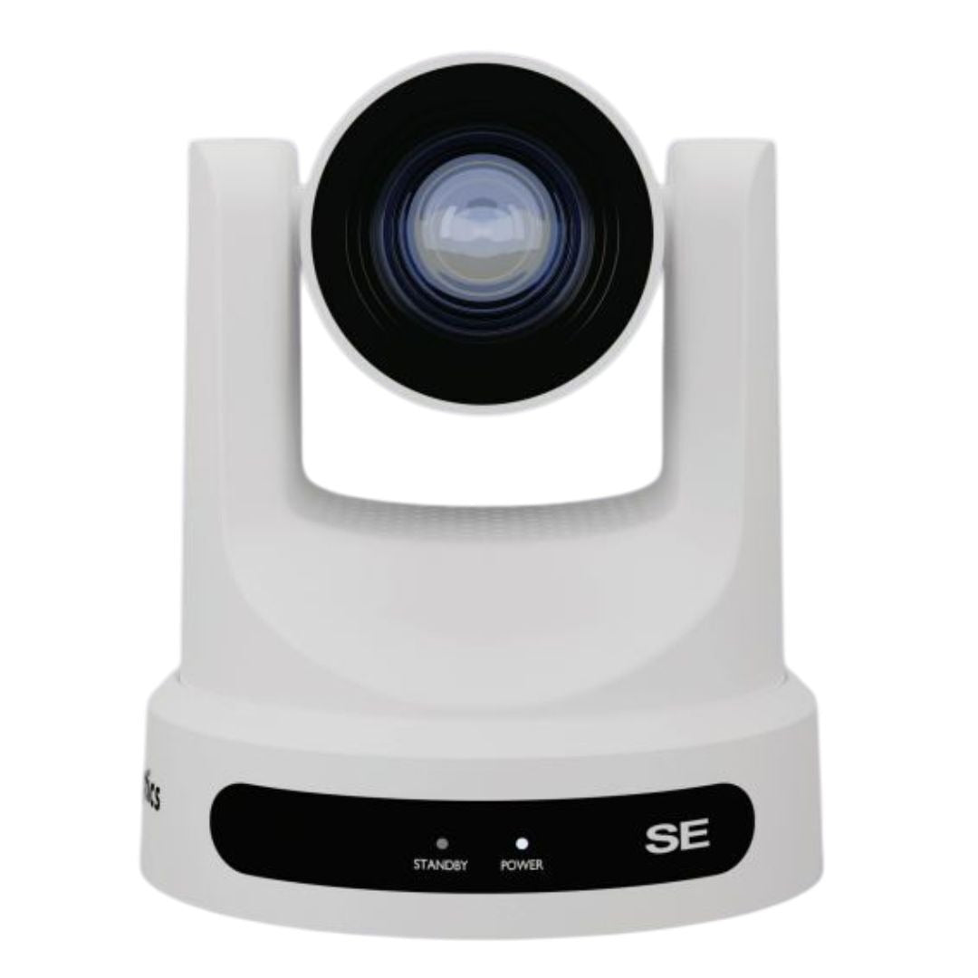 PTZOptics Move SE Camera with 12X Optical Zoom Range and Presenter-Lock Auto-Tracking (White)