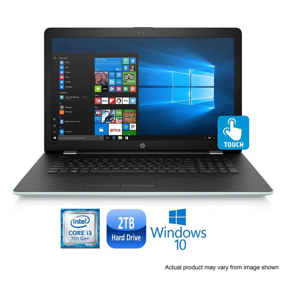 HP 17-bs020ds 17.3" HD+ Touchscreen Laptop, Intel Core i3-7100U, 2TB HDD (Refurbished)