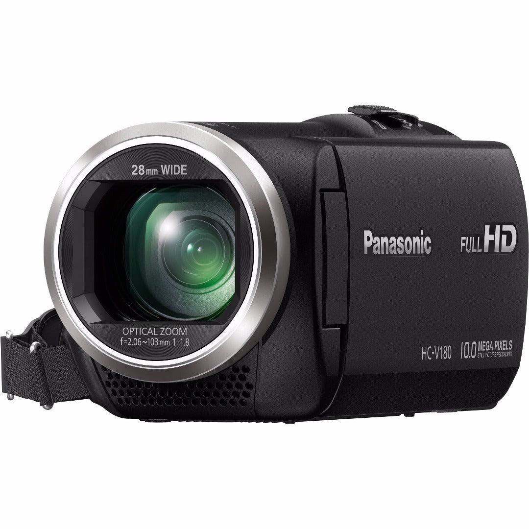 Panasonic V180 Full HD 1080p Camcorder with Panasonic Battery Charger Travel Pack for Camcorders