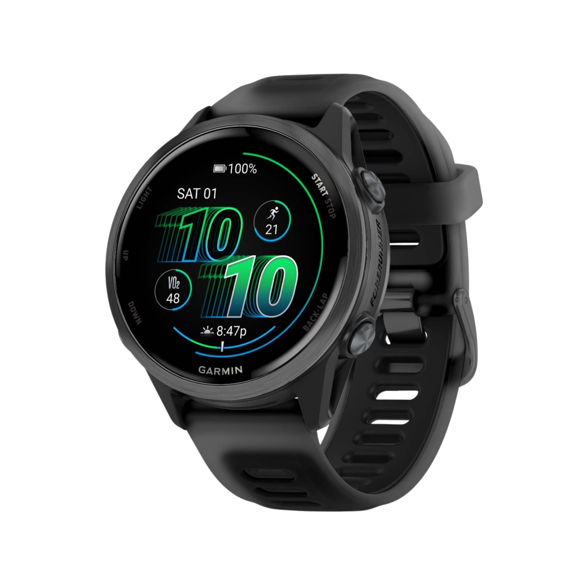 Garmin Forerunner 570 42mm GPS Running Smartwatch (Slate Gray/Black Band) Bundle