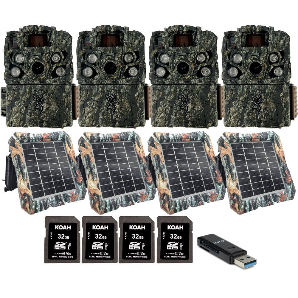 Browning Strike Force FHDR 40MP Trail Camera (4 Pack) Bundle with Accessories
