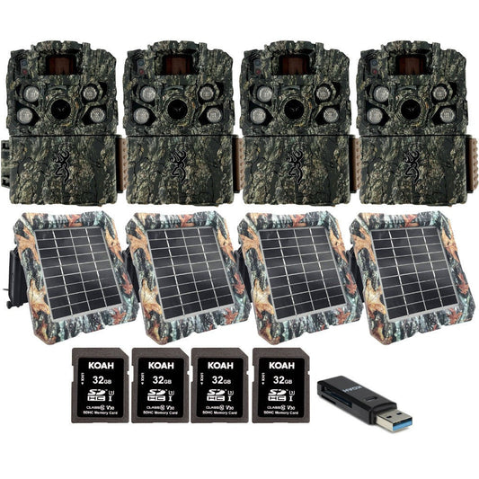 Browning Strike Force FHDR 40MP Trail Camera (4 Pack) Bundle with Accessories