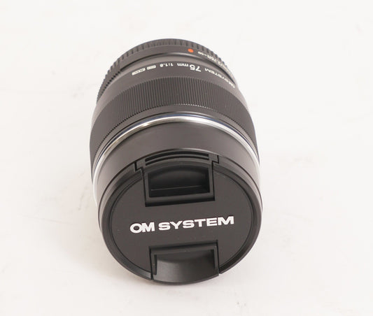 OM System M.Zuiko Digital ED 75mm f/1.8 Lens for Micro Four Thirds Cameras (Used)