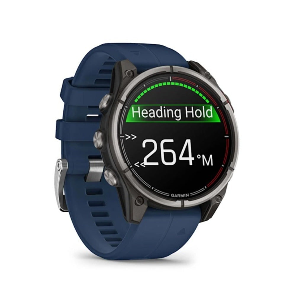 Garmin quatix 8 AMOLED Marine GPS 47mm Smartwatch (Titanium/Captain Blue)