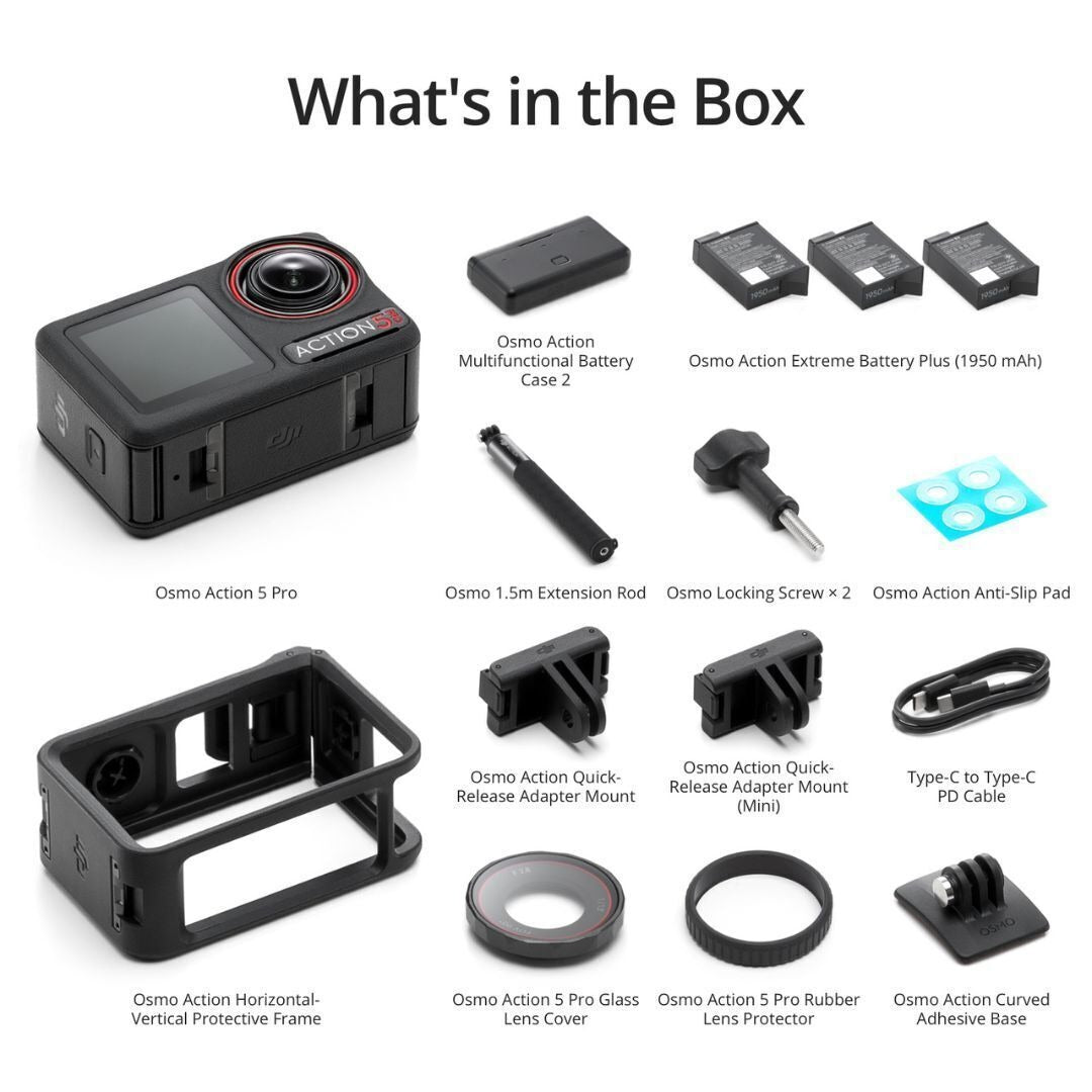DJI Osmo Action 5 Pro Adventure Combo Camera with 4nm Chip and 47GB Built-In Storage