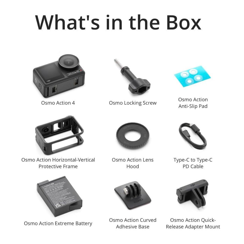 DJI Osmo Action 4 Essential Combo 4K/120fps Waterproof Action Camera