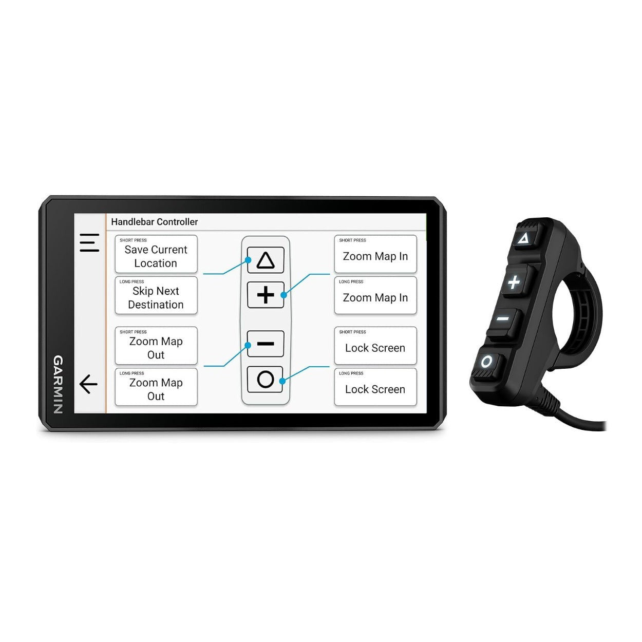 Garmin Handlebar Controller for zūmo XT2 Motorcycle Navigator or Compatible Tread Device