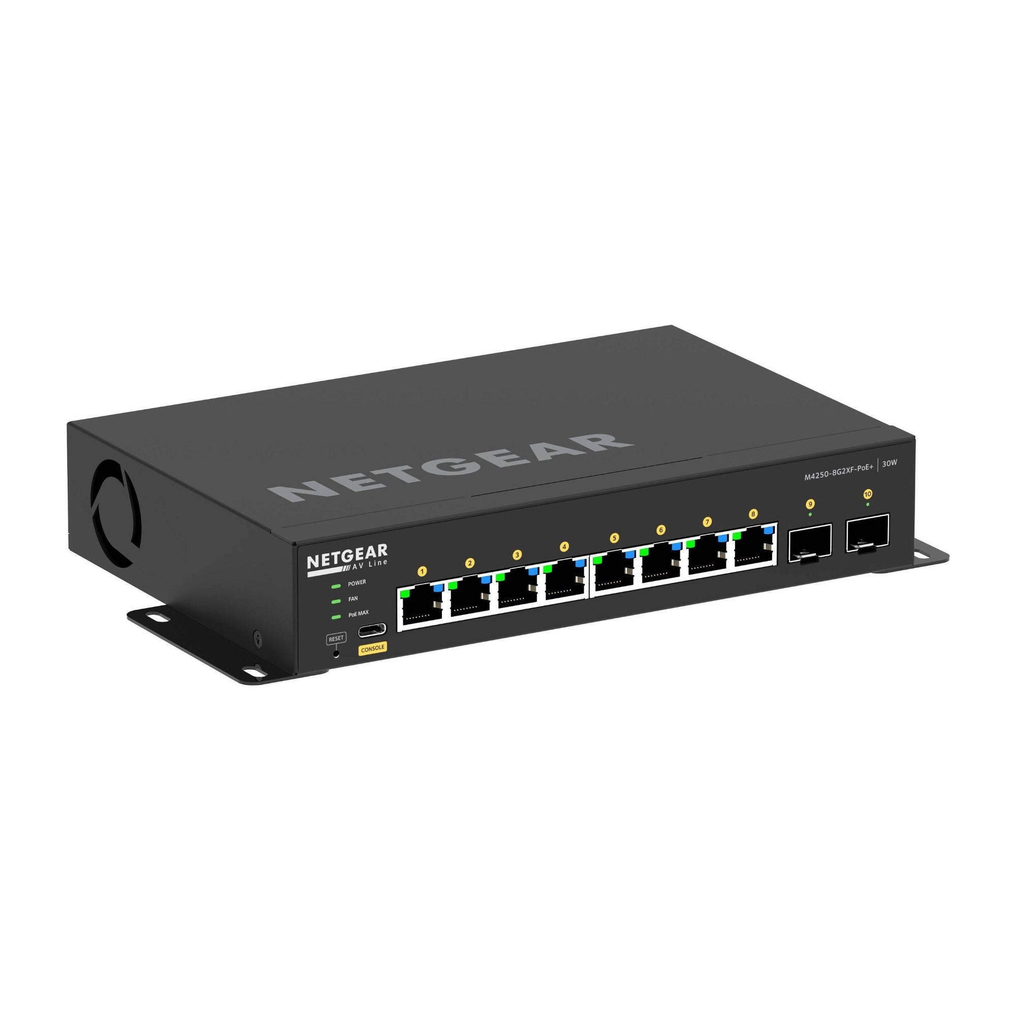 Netgear AV Line M4250 GSM4210PX 8-Port Gigabit PoE+ Compliant Managed AV Switch