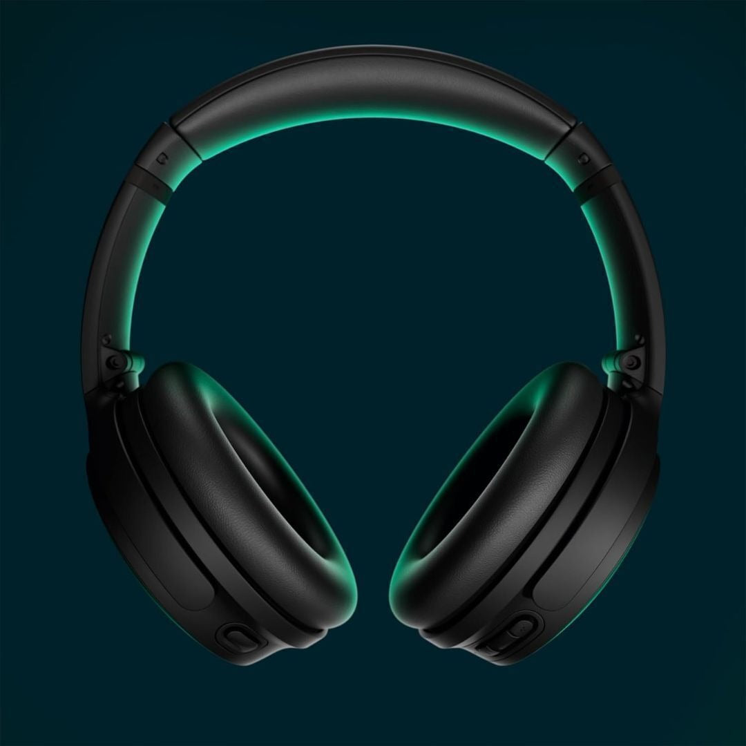 Bose QuietComfort Wireless Bluetooth Over Ear Noise Canceling Headphones (Black)