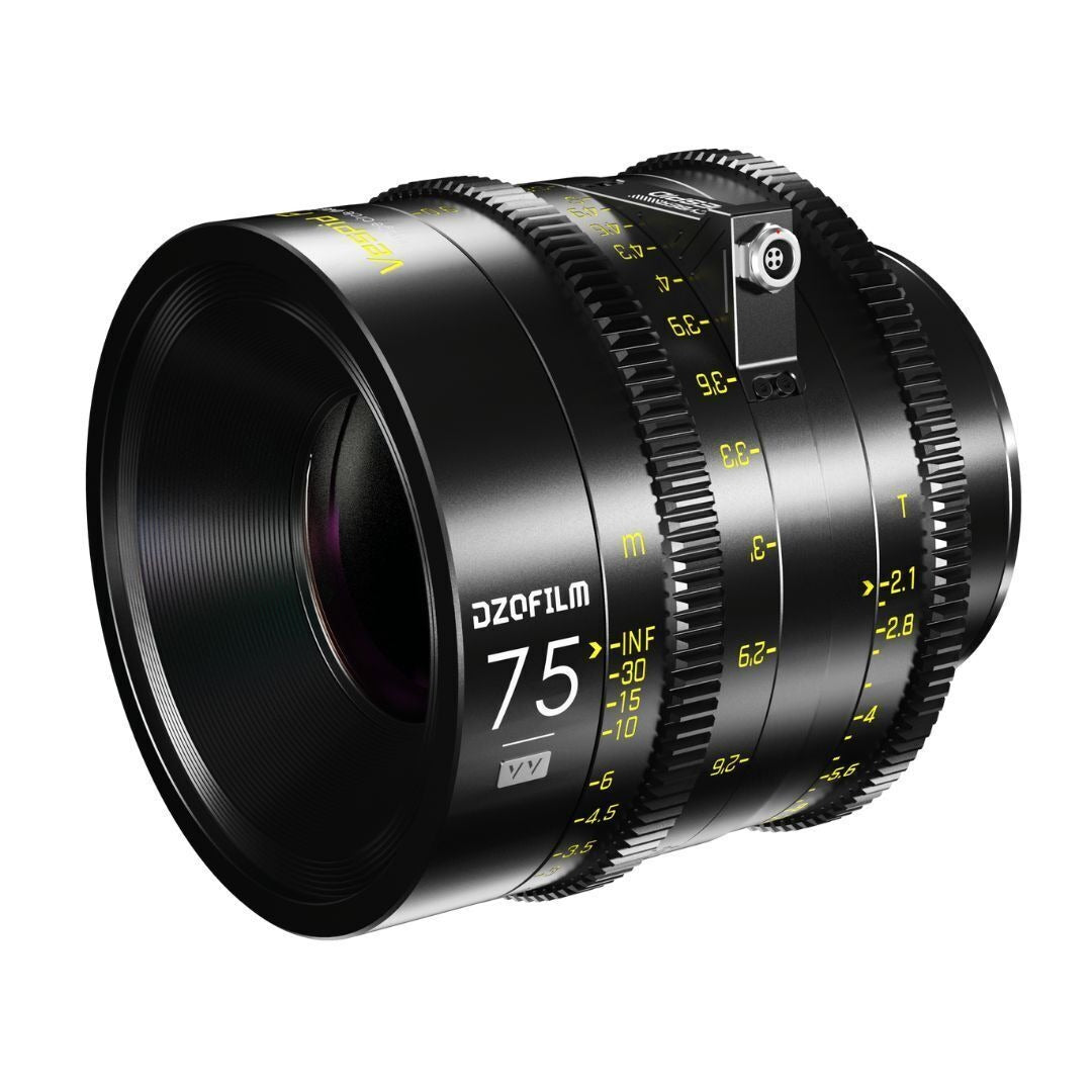 DZOFilm VESPID Cyber Full Frame 75mm T2.1 Prime Lens with Real-Time Transmission (PL and EF Mounts)