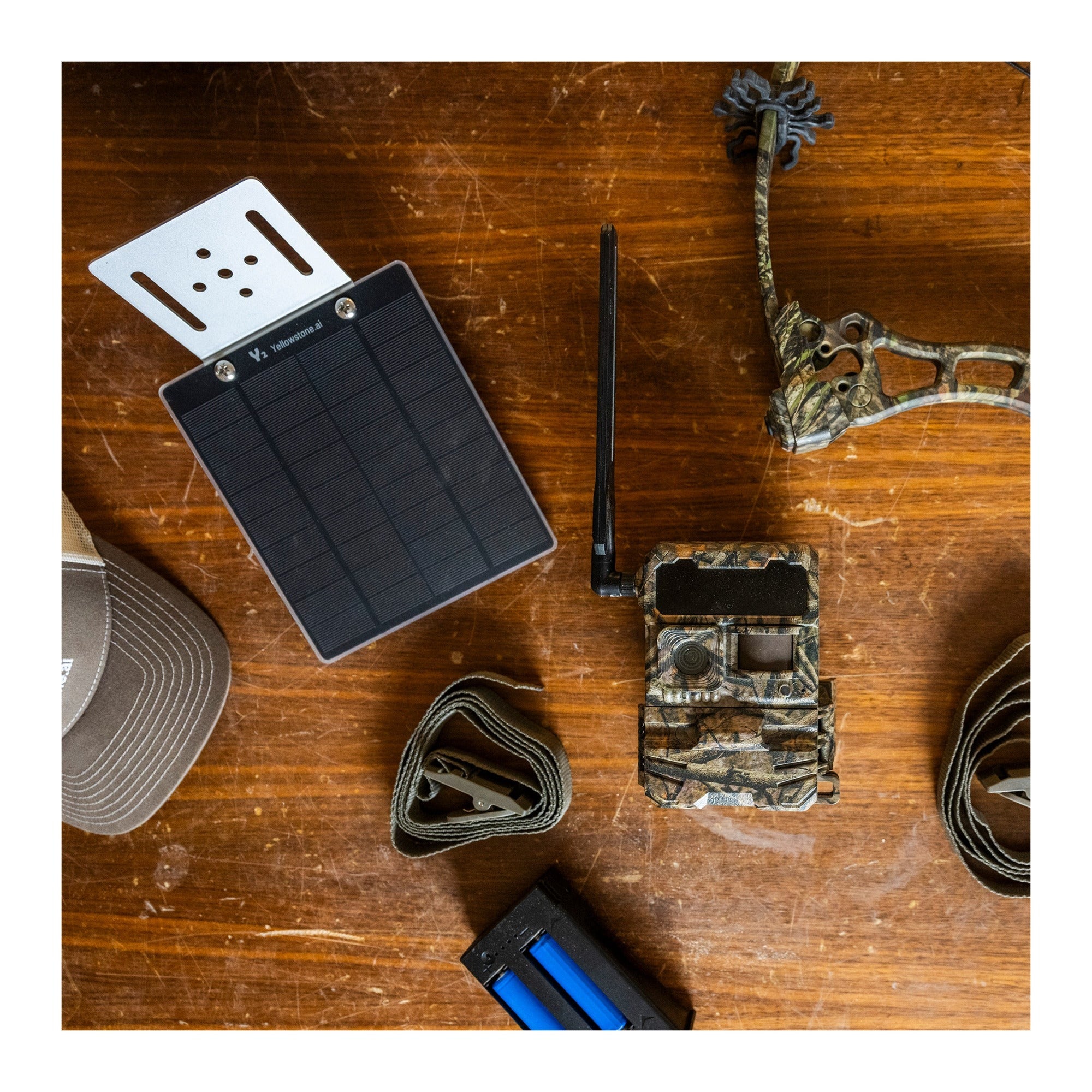 Yellowstone Y2 Black Wide Lens Bundle with Batteries, Solar Panels, and Accessories (6-Pack)