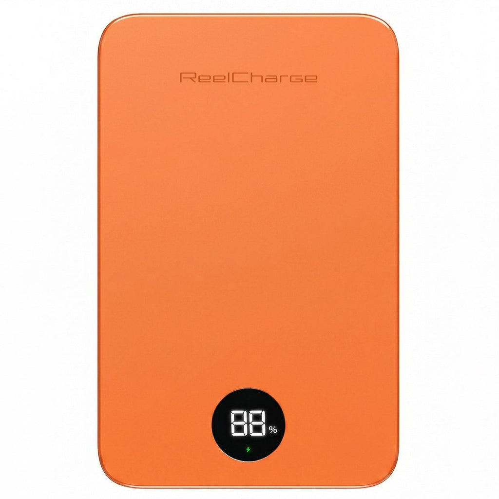 ReelCharge ReelSafe 5,000 mAh Qi2 Power Bank (Orange)