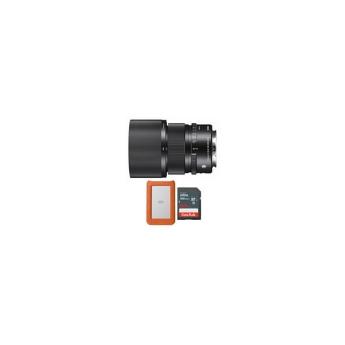 Sigma 90mm F2.8 DG DN Contemporary Lens for Sony E-Mount with 1 TB Hard Drive and Memory Card