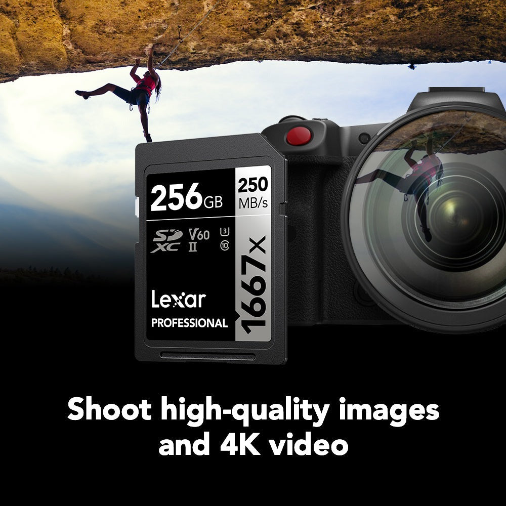 Lexar Professional 256GB 1667x UHS-II SDXC Memory Card