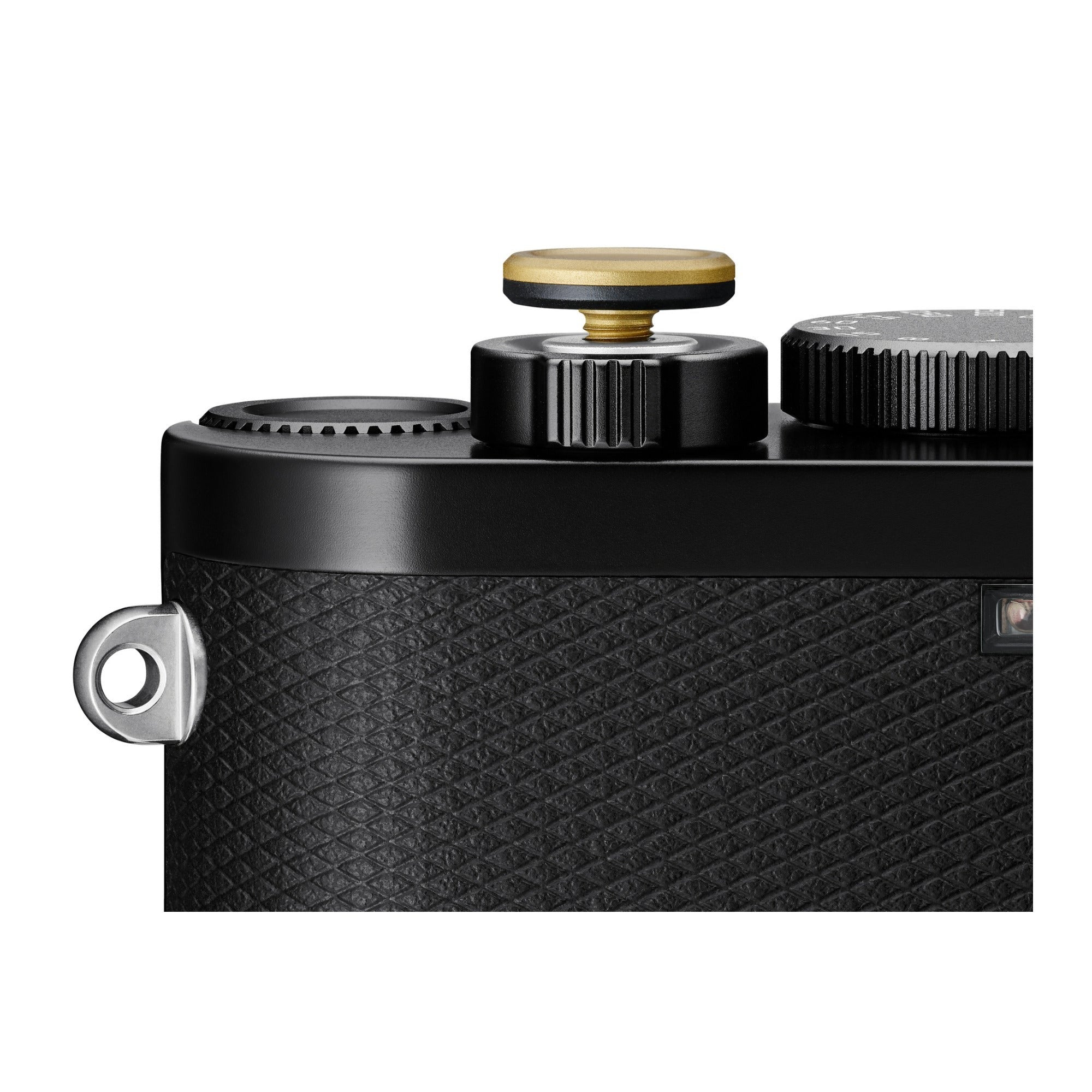 Leica Brass, Blasted Finish Soft Release Button on Leica Q3 and M-Series Cameras