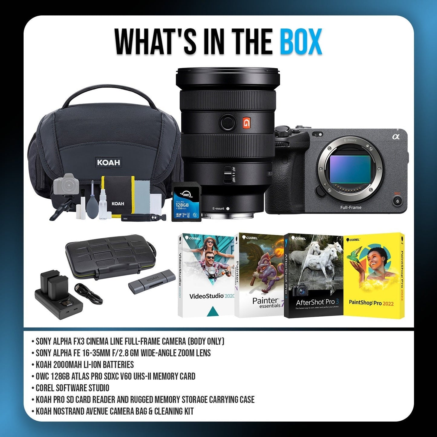 Sony FX3A Full-Frame Cinema Camera with 16-35mm f/2.8 GM Lens Bundle