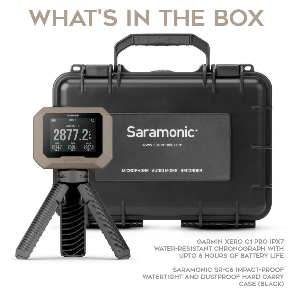Garmin Xero C1 Pro Chronograph with Impact-Proof Watertight and Case bundle