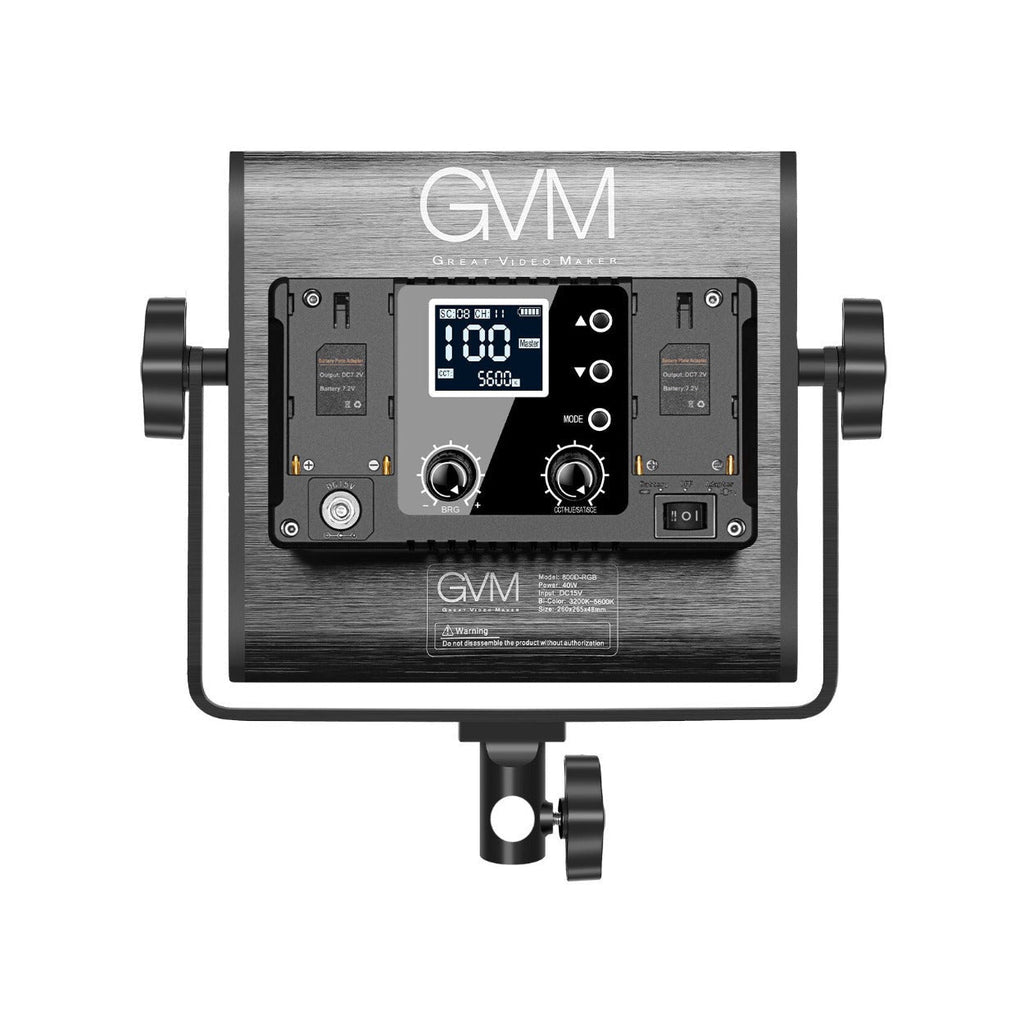 GVM 800D-RGB LED Light Panel (2-Light Kit)