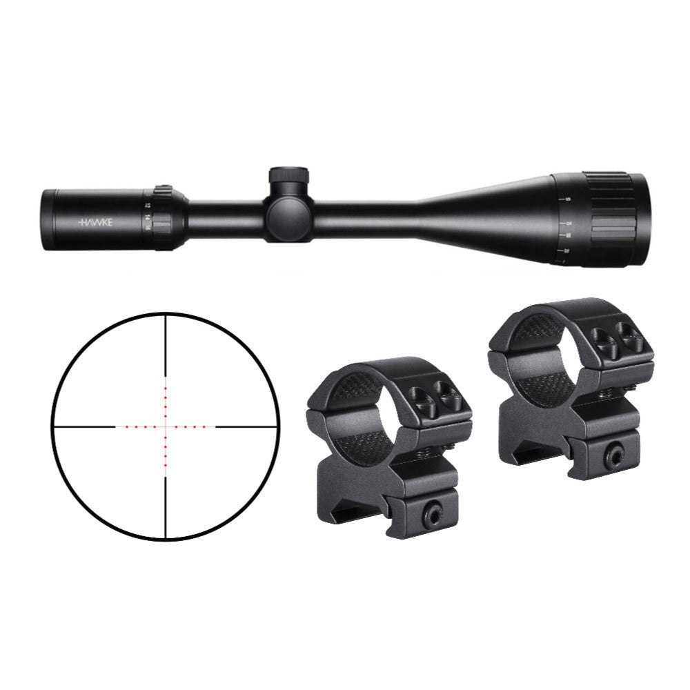 Hawke Sport Optics 4-16x50 Vantage AO Riflescope with Mil Dot IR Illuminated Reticle Bundle
