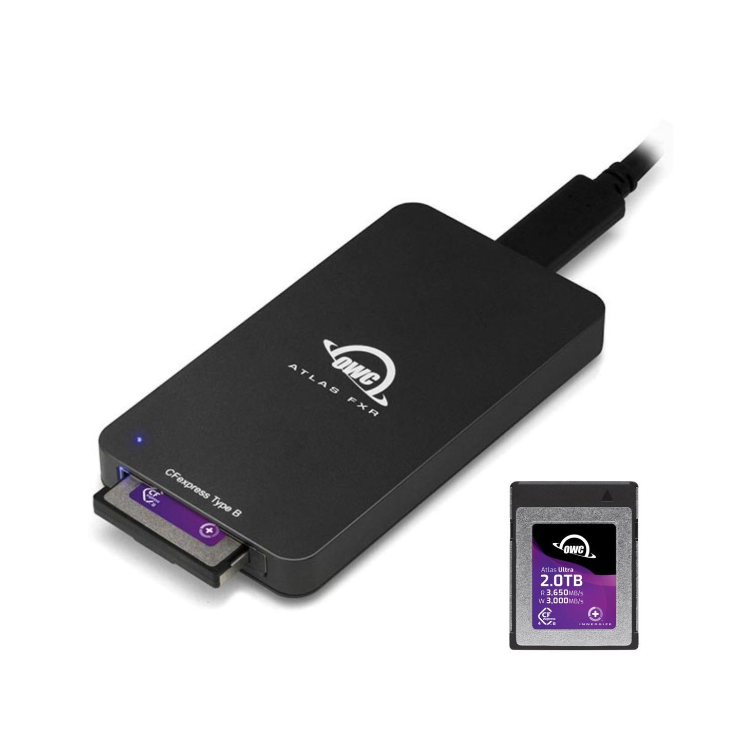OWC 2TB Atlas Pro CFExpress 4.0 Type B Card with USB-C with USB 3.2 CFExpress Reader