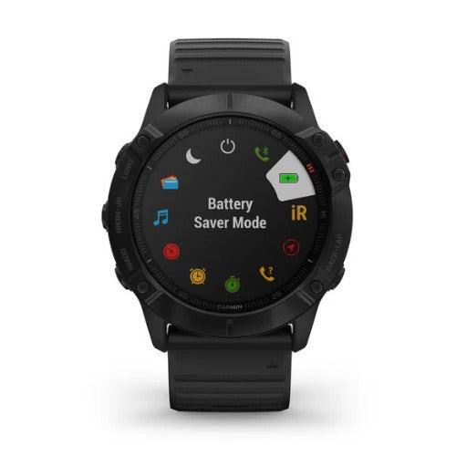 Garmin fenix 6X Pro Multisport GPS Smartwatch (Black with Black Band)