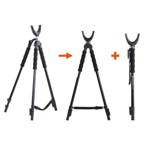 Vanguard Quest T62U 62in 3-in-1 Tripod,Bi-Pod,Monopod Shooting Stick with U Yoke