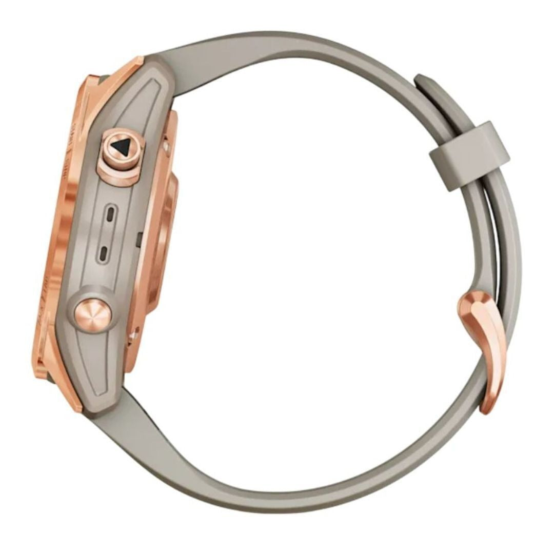 Garmin fenix 7S Solar, Rose Gold w/Light Sand Band